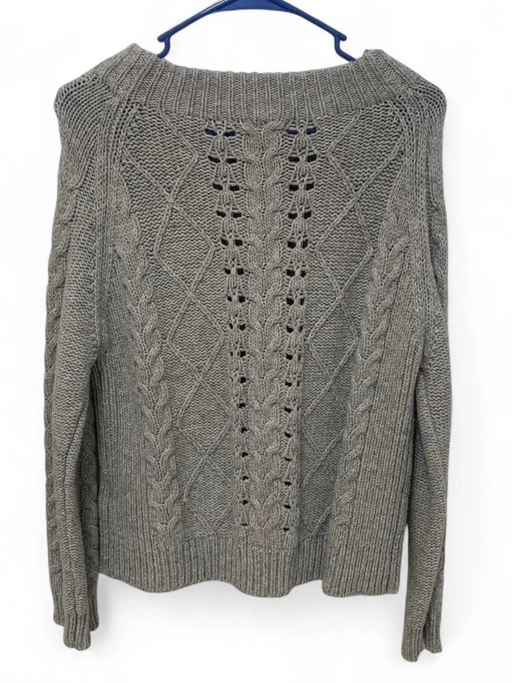 J. Crew gray cable knit sweater